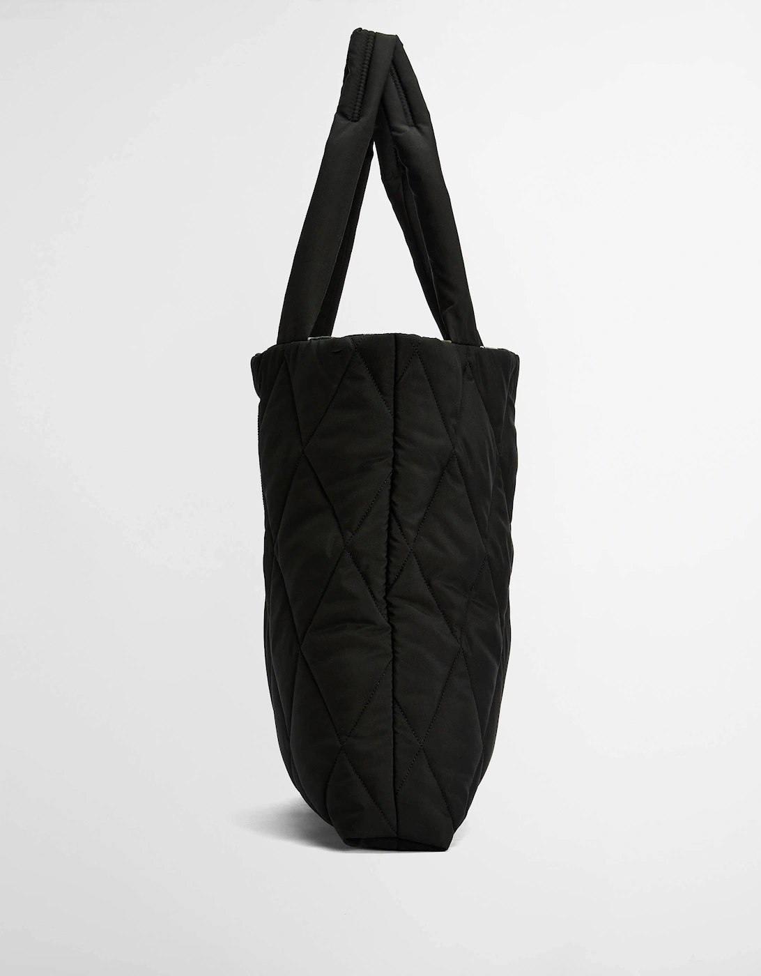 Mariah Womens Quilted Tote Bag - Black/Ancient