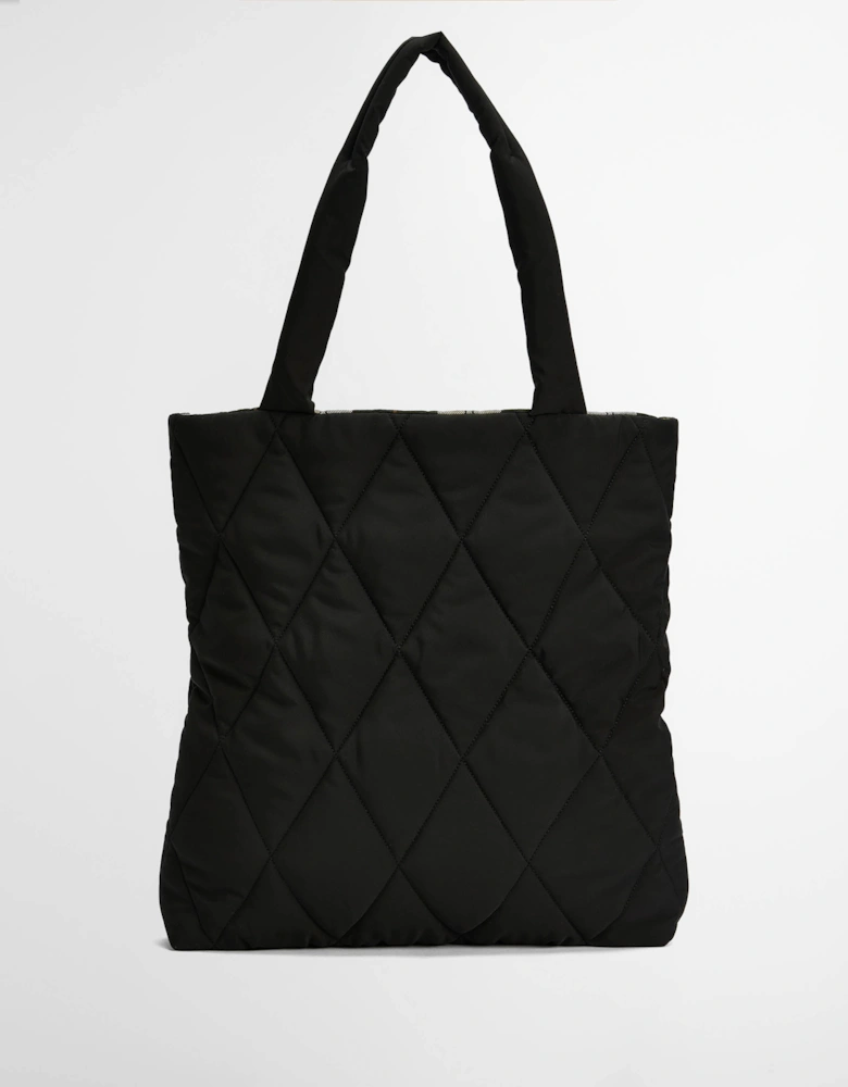Mariah Womens Quilted Tote Bag - Black/Ancient