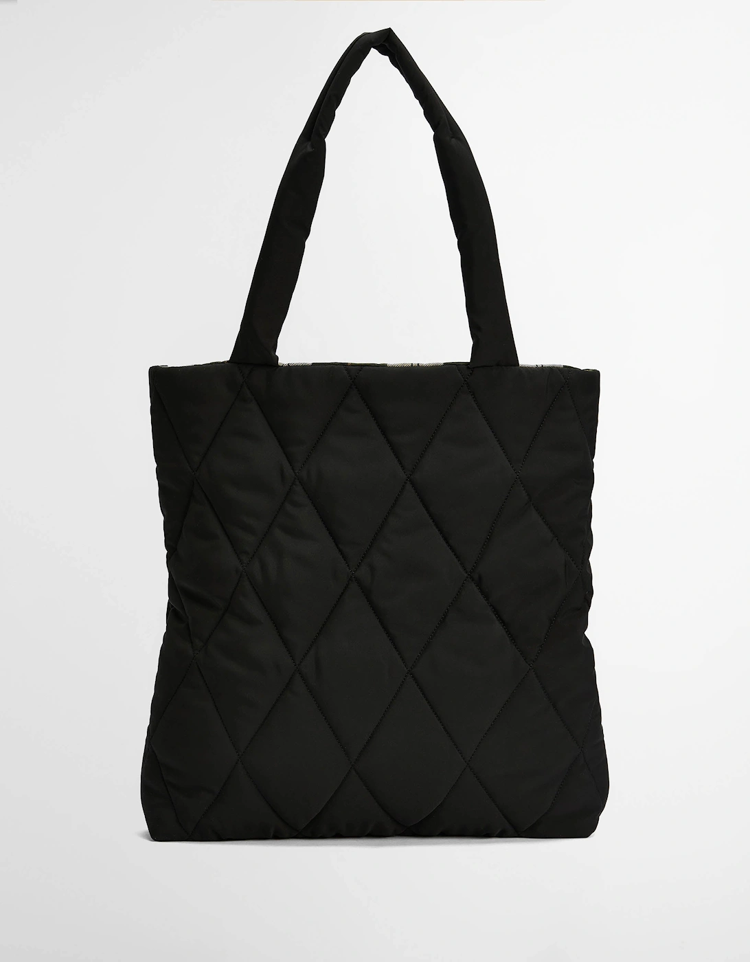 Mariah Womens Quilted Tote Bag - Black/Ancient