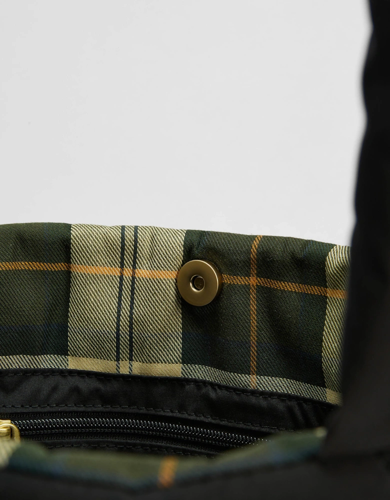 Mariah Womens Quilted Tote Bag - Black/Ancient