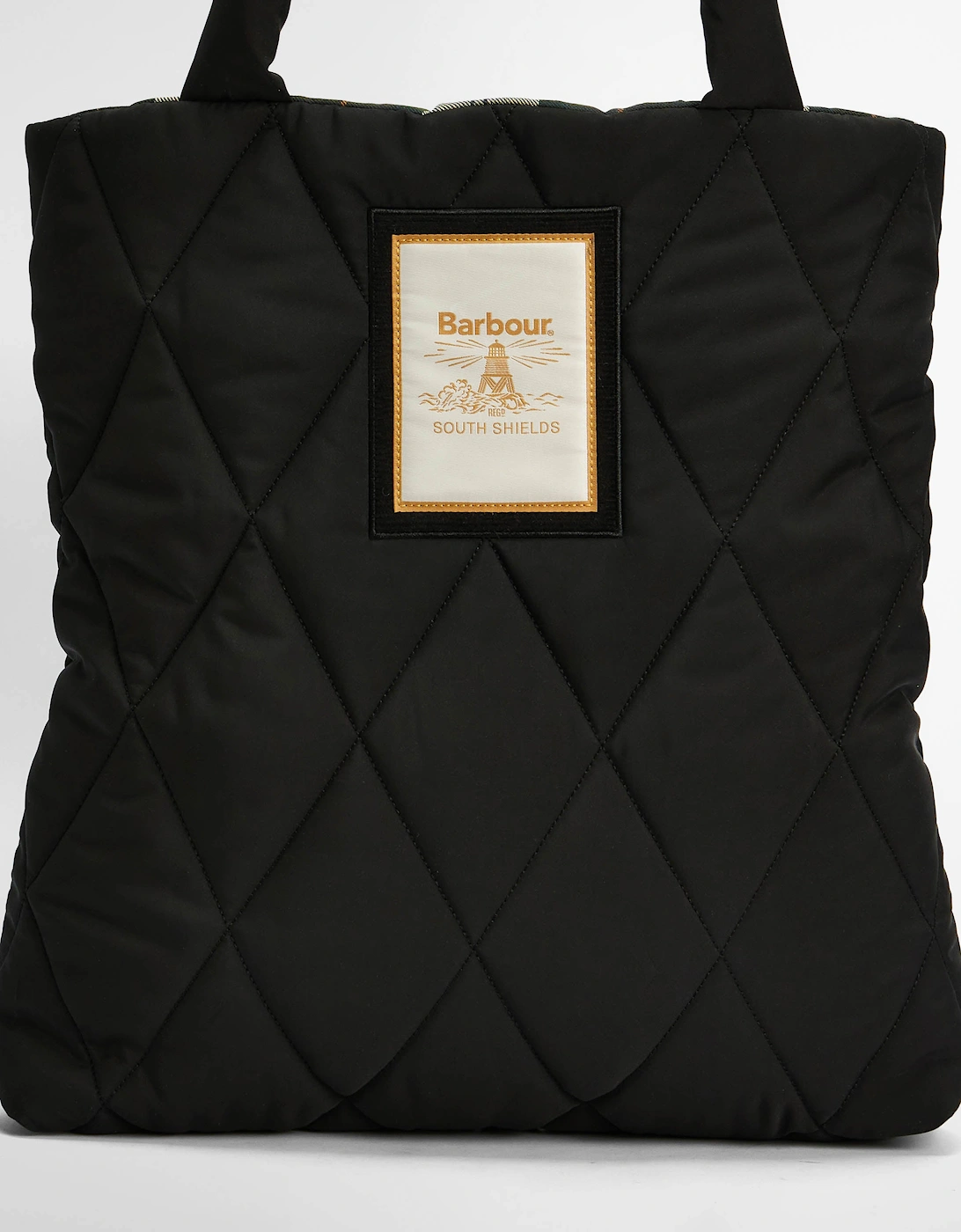 Mariah Womens Quilted Tote Bag - Black/Ancient