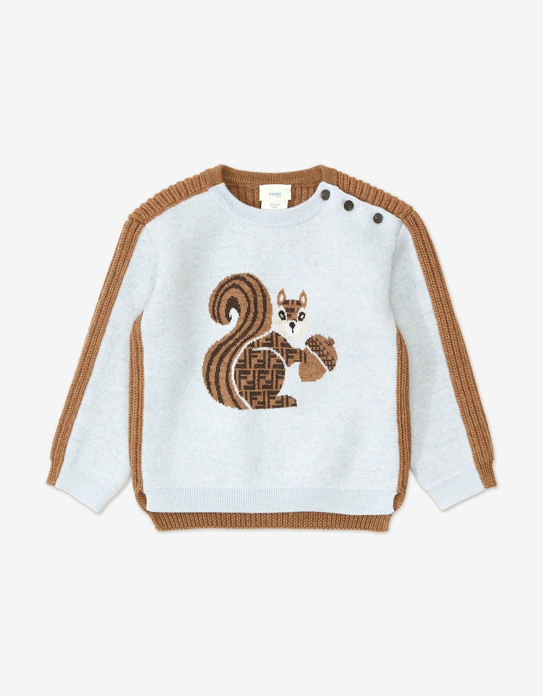 Baby Wool Knit Squirrel Jumper in Blue, 5 of 4
