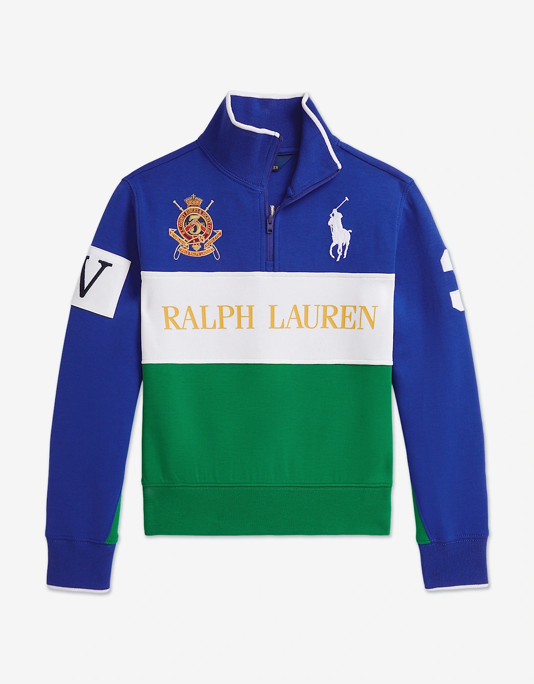 Ralph Lauren Girls Blue 'S Half Zip Tech Sweatshirt In  7 Years Size 7 Yrs S Kids