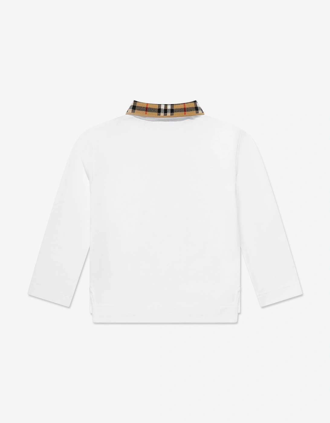 Boys Johane EKD Long Sleeve Polo Shirt in White