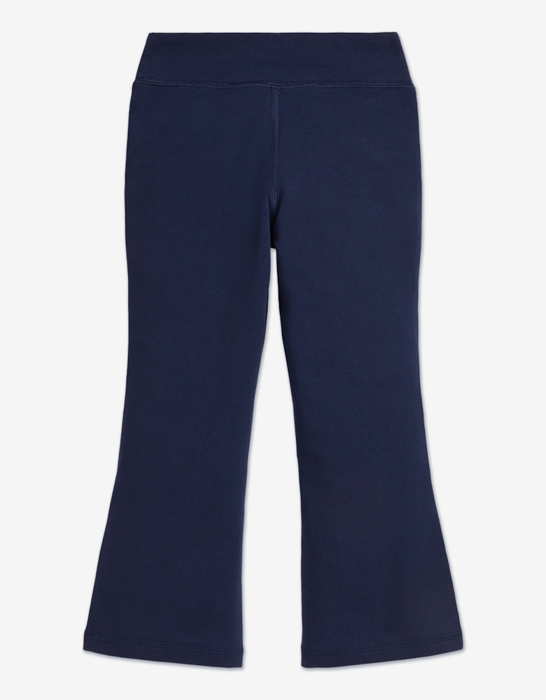 Girls Flared Leggings in Navy