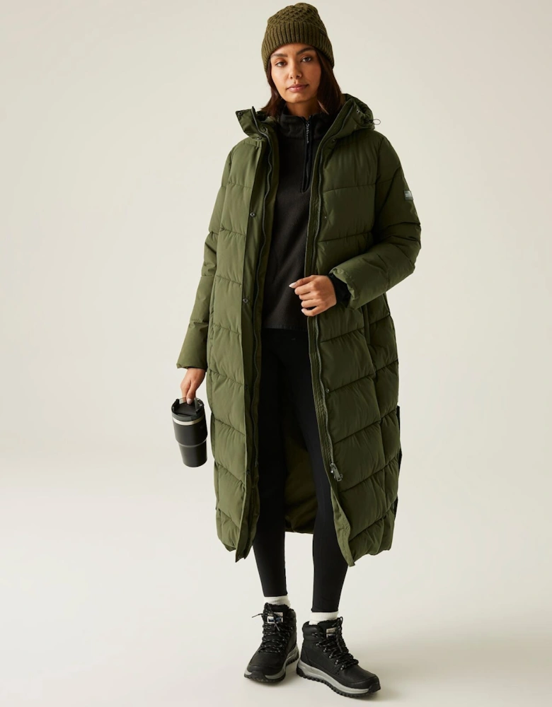 Womens Eloria Longline Quilted Padded Jacket