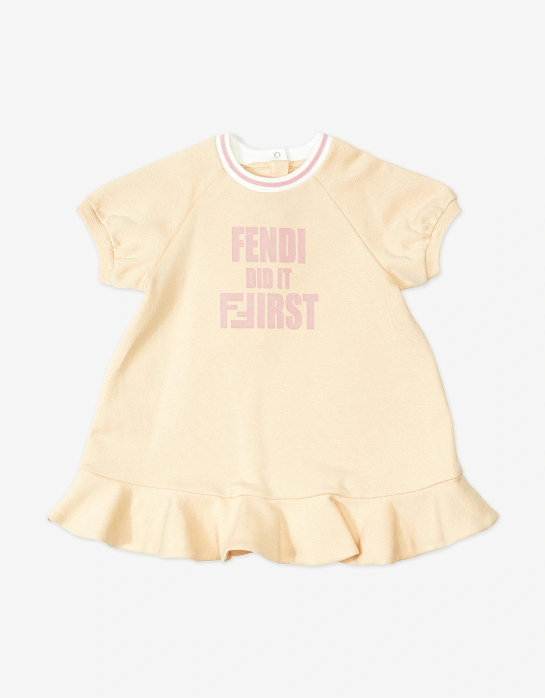 Baby Girls Slogan Sweater Dress in Ivory, 5 of 4
