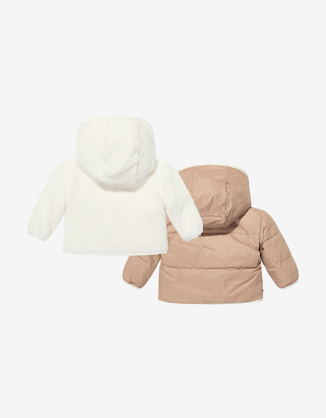 Baby Reversible Teddy Jacket in White