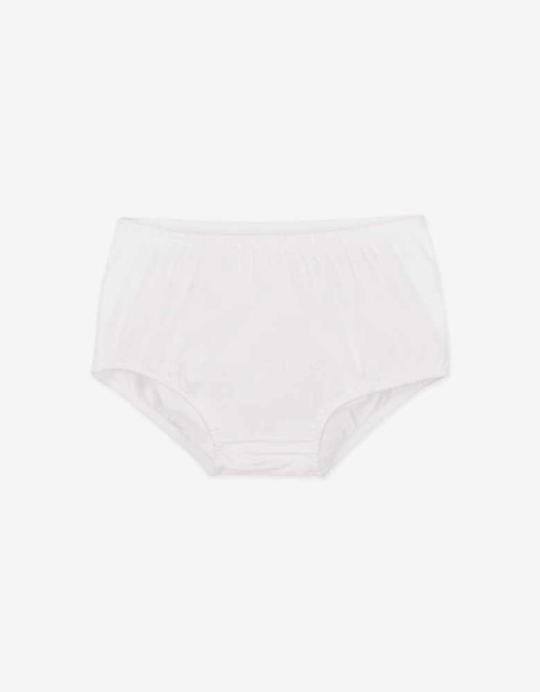 Baby Girls Polo Bear Sweater Dress in White