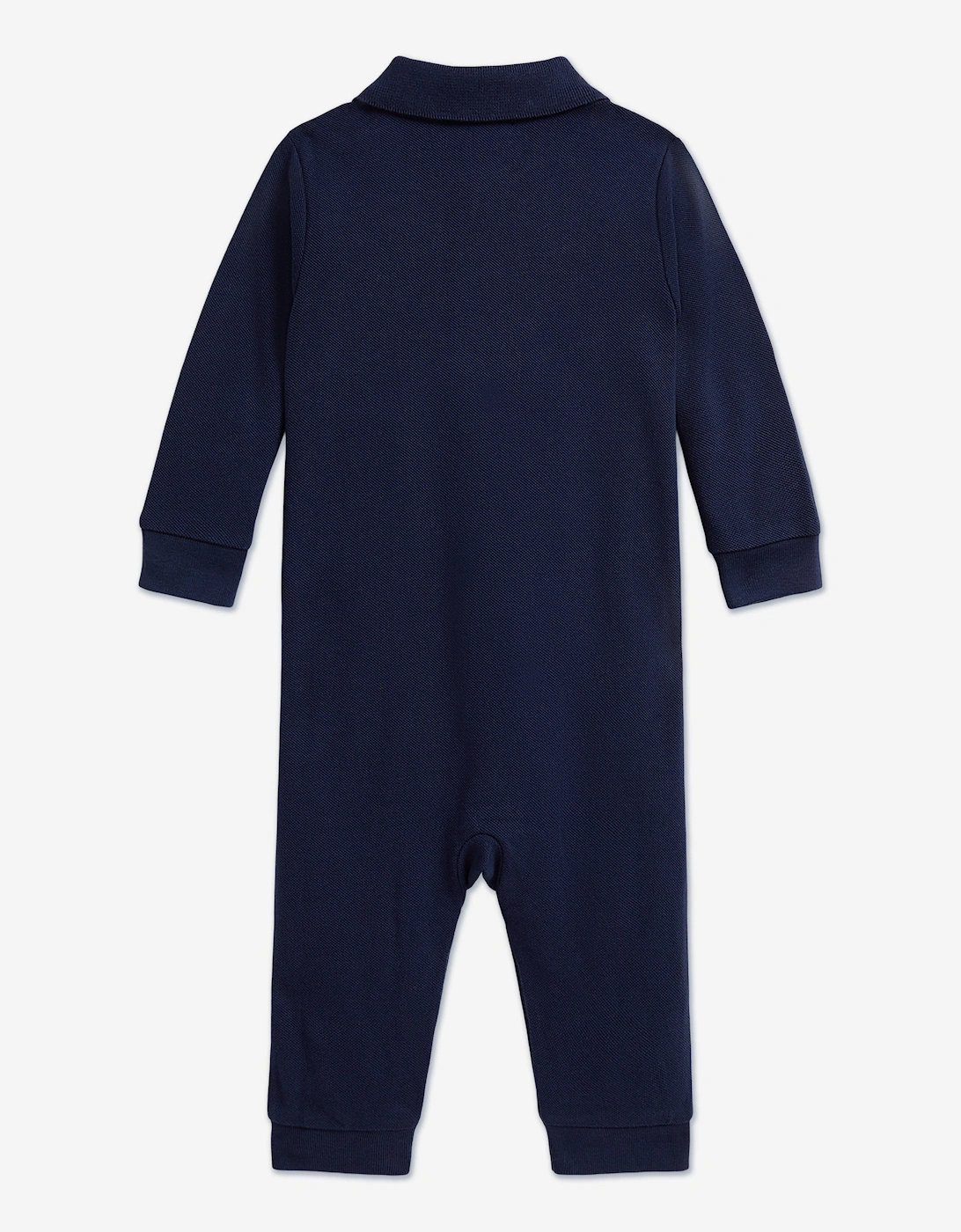 Baby Boys Polo Romper in Navy