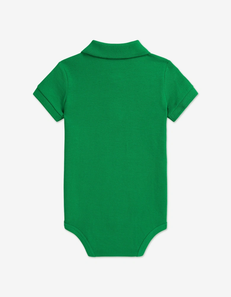 Baby Boys Logo Bodysuit in Green