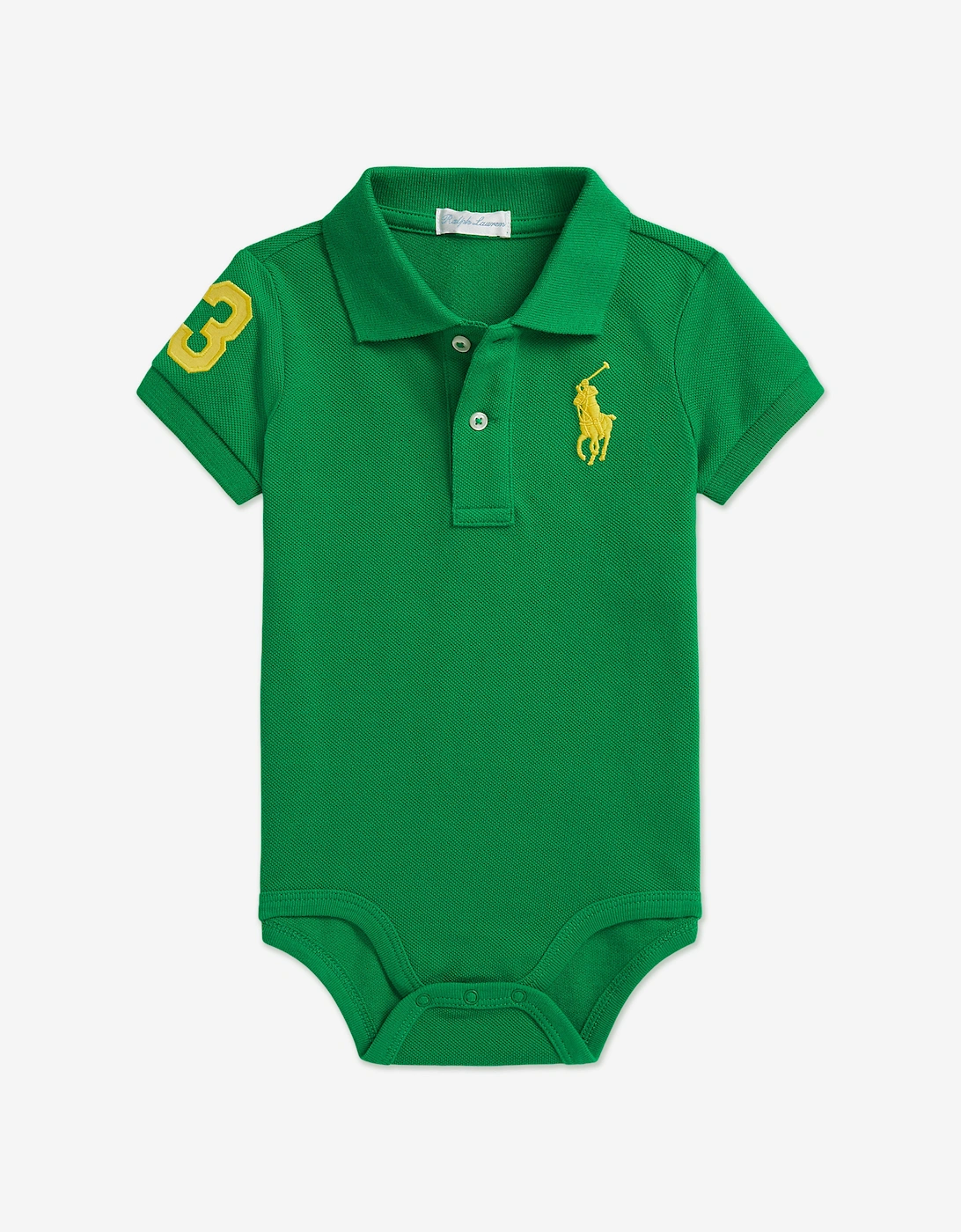 Baby Boys Logo Bodysuit in Green, 5 of 4