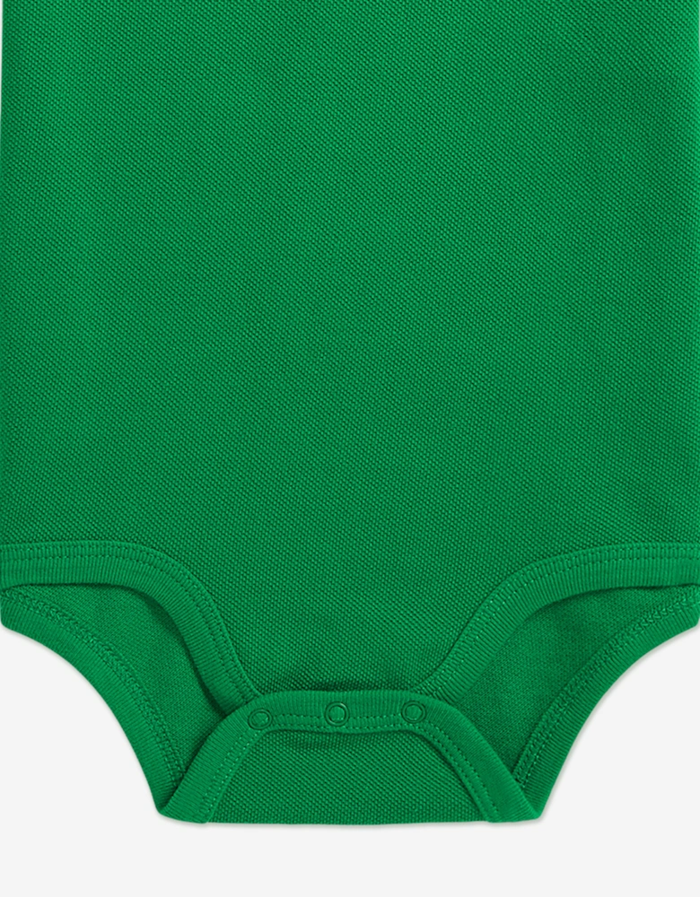 Baby Boys Logo Bodysuit in Green