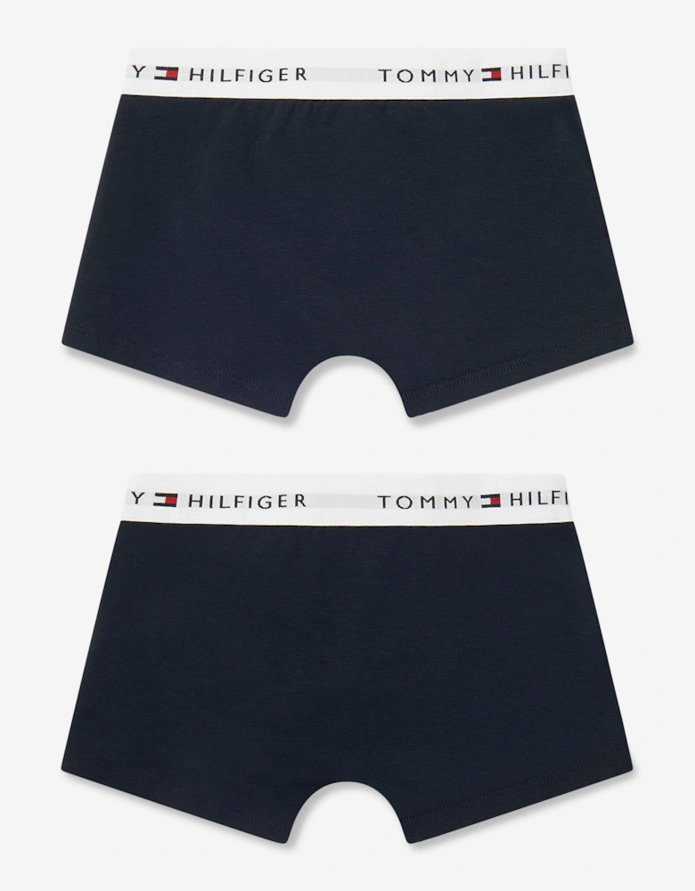 Boys 2 Pack Boxer Shorts Set in Navy