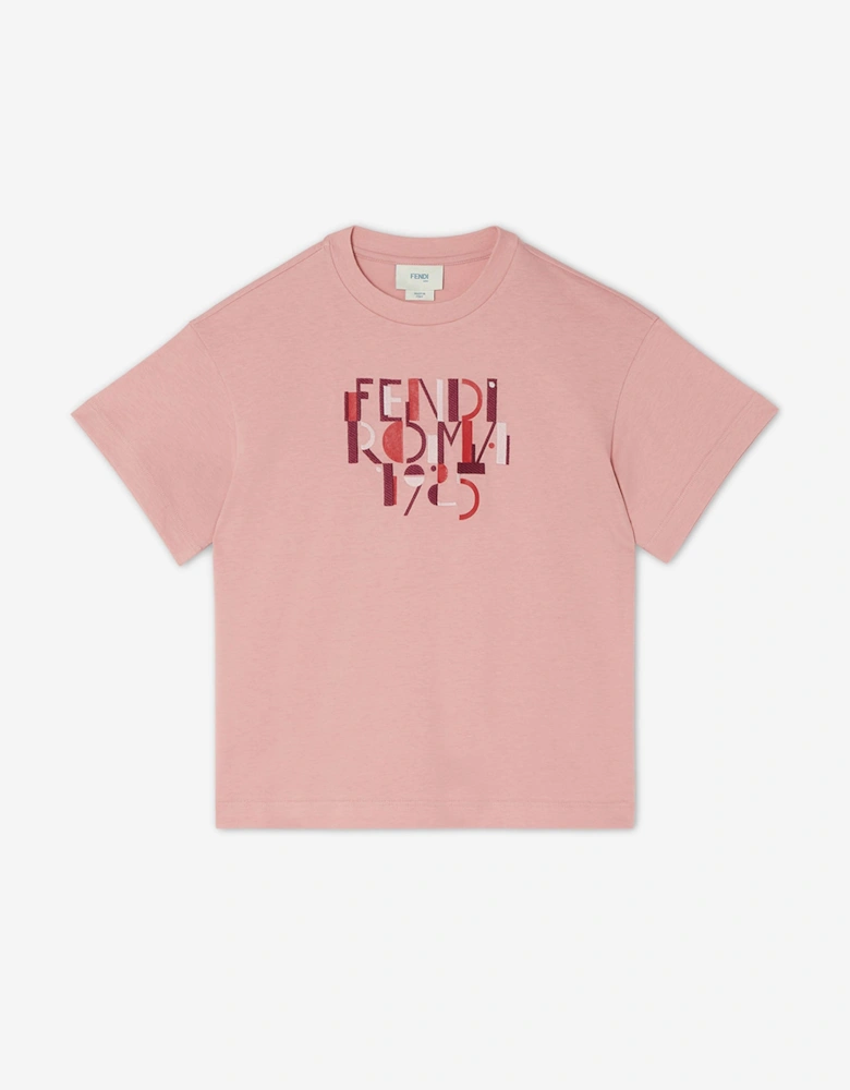 Girls Logo T-Shirt in Pink