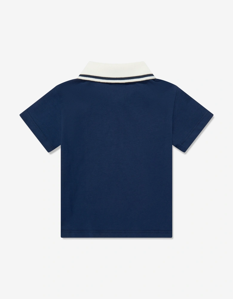 Baby Boys Jersey Polo Shirt in Navy
