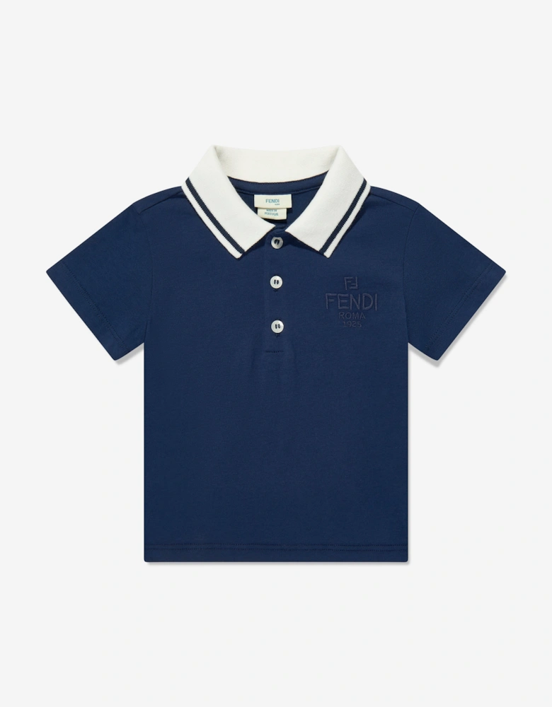 Baby Boys Jersey Polo Shirt in Navy
