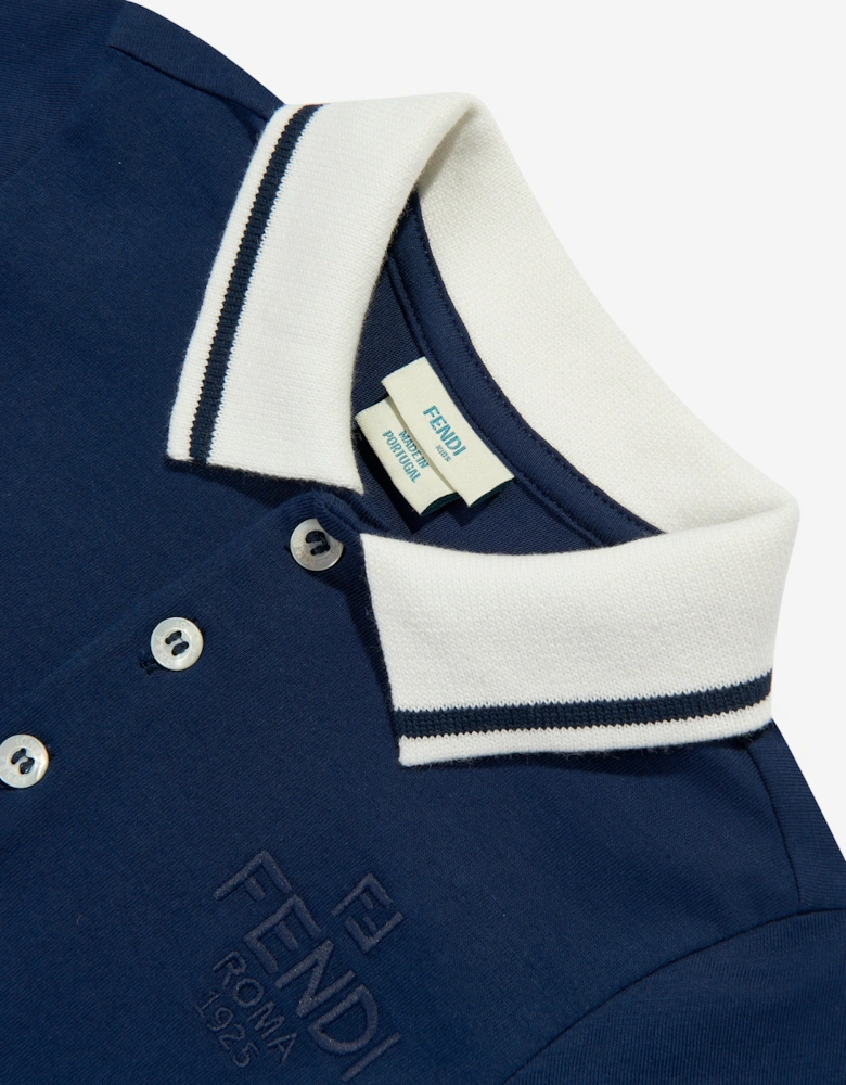 Baby Boys Jersey Polo Shirt in Navy