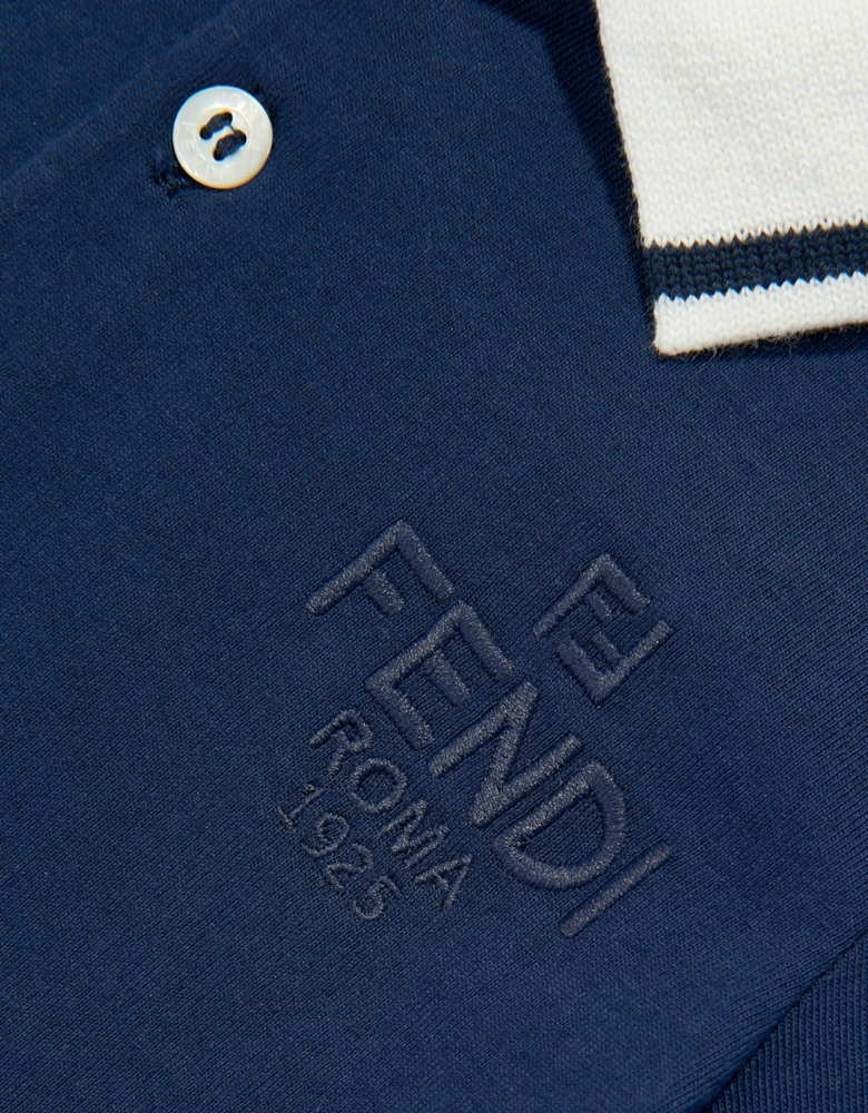 Baby Boys Jersey Polo Shirt in Navy