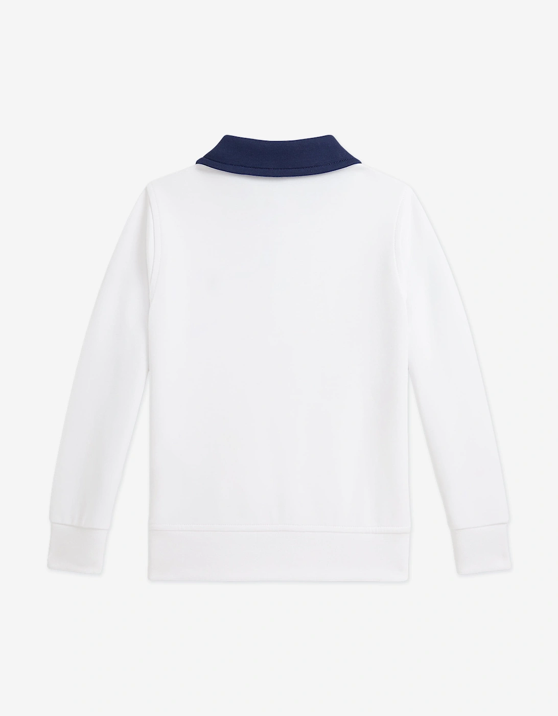 Boys Half Zip Sweatshirt in White