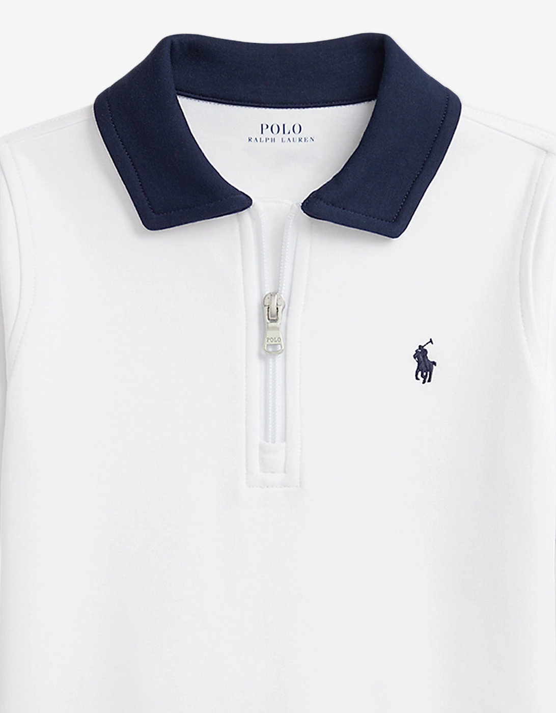 Boys Half Zip Sweatshirt in White