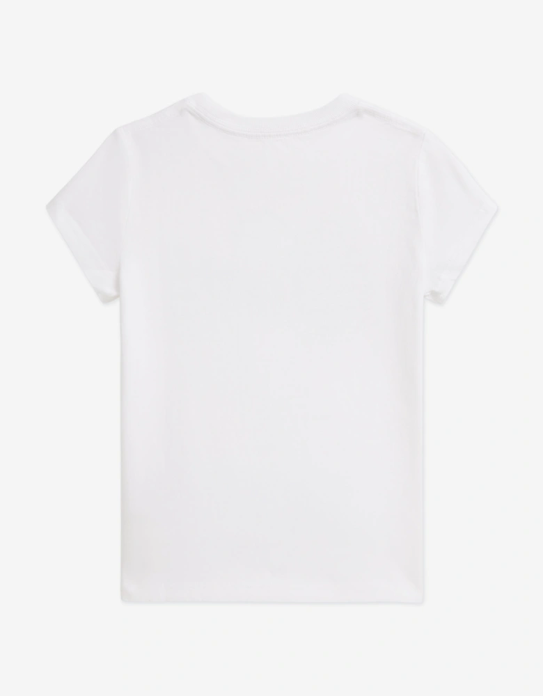 Girls Polo Bear T-Shirt in White