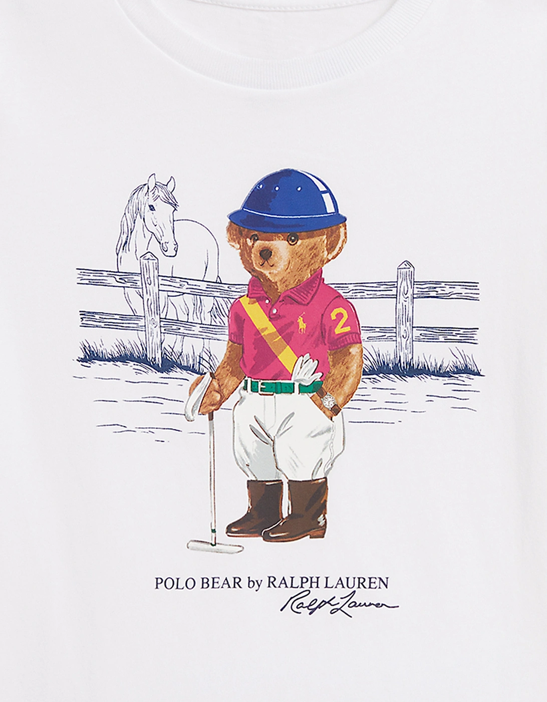 Girls Polo Bear T-Shirt in White