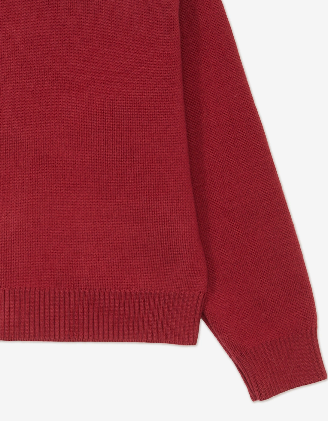 Girls Wool Knit Logo Cardigan in Red