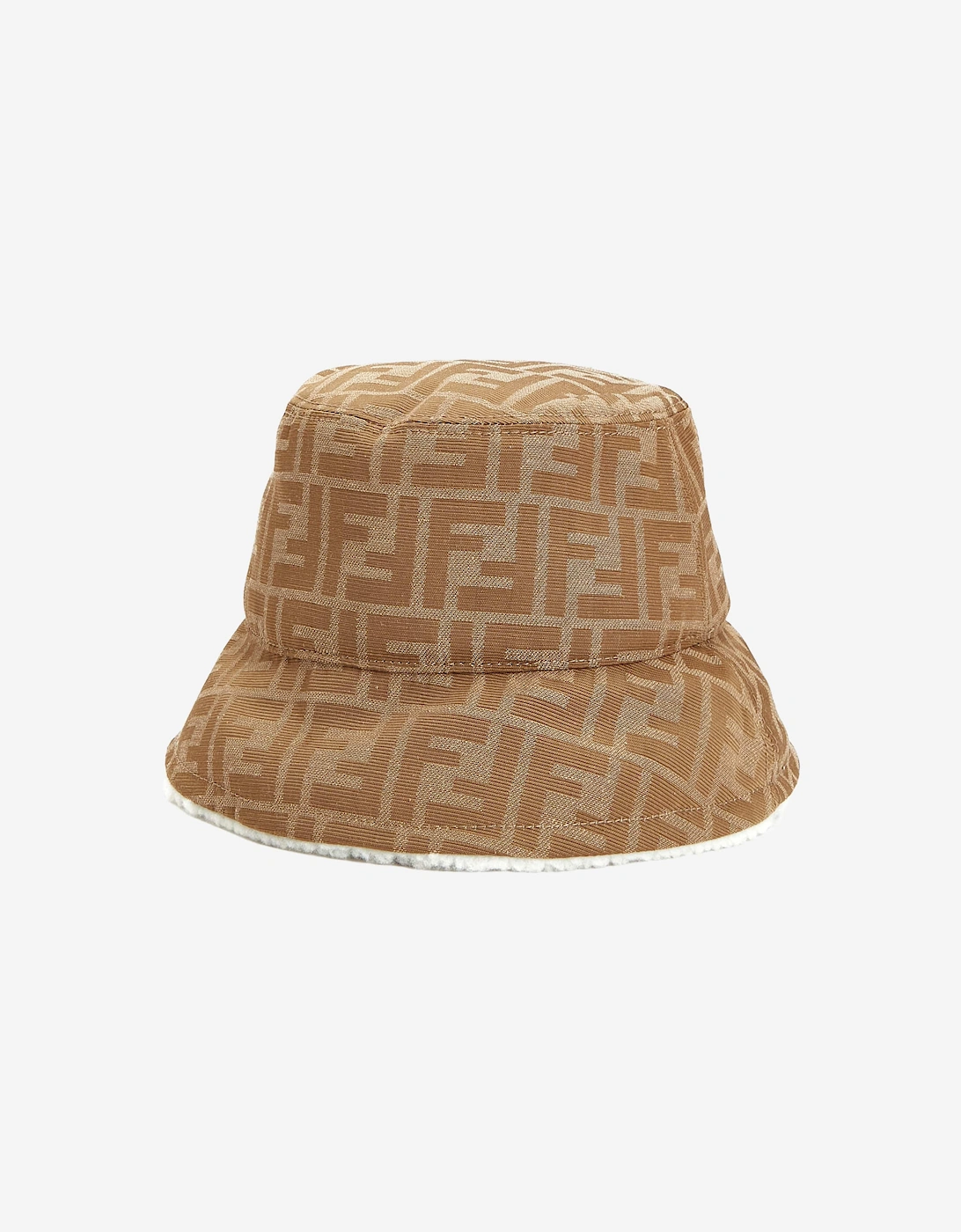 Kids Reversible Roma Bucket Hat in White
