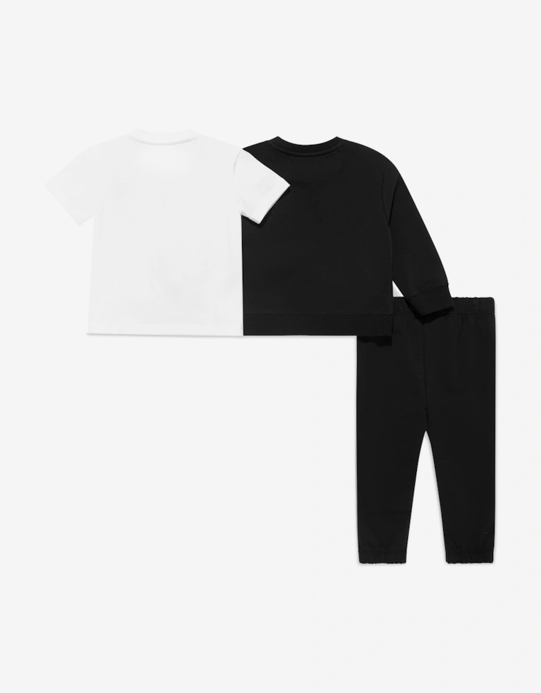 Baby Monogram Tracksuit Gift Set in Black