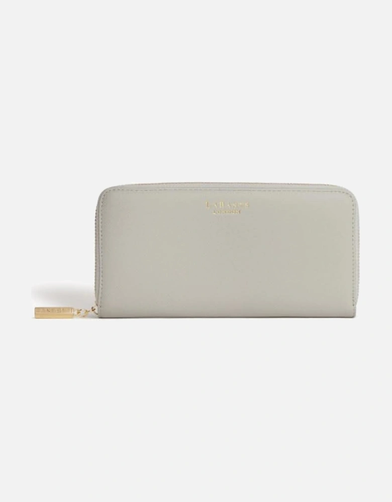 Serene Grey Vegan Zip Around Wallet
