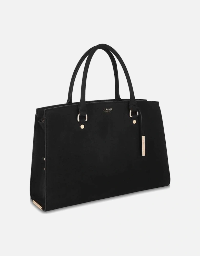 Aricia Black Vegan Laptop Bag