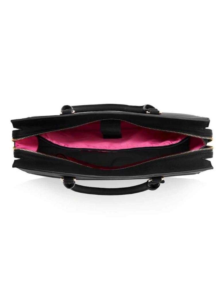 Aricia Black Vegan Laptop Bag