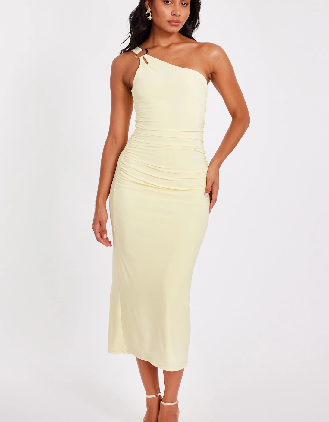 Yellow One Shoulder Midaxi Dress, 2 of 1
