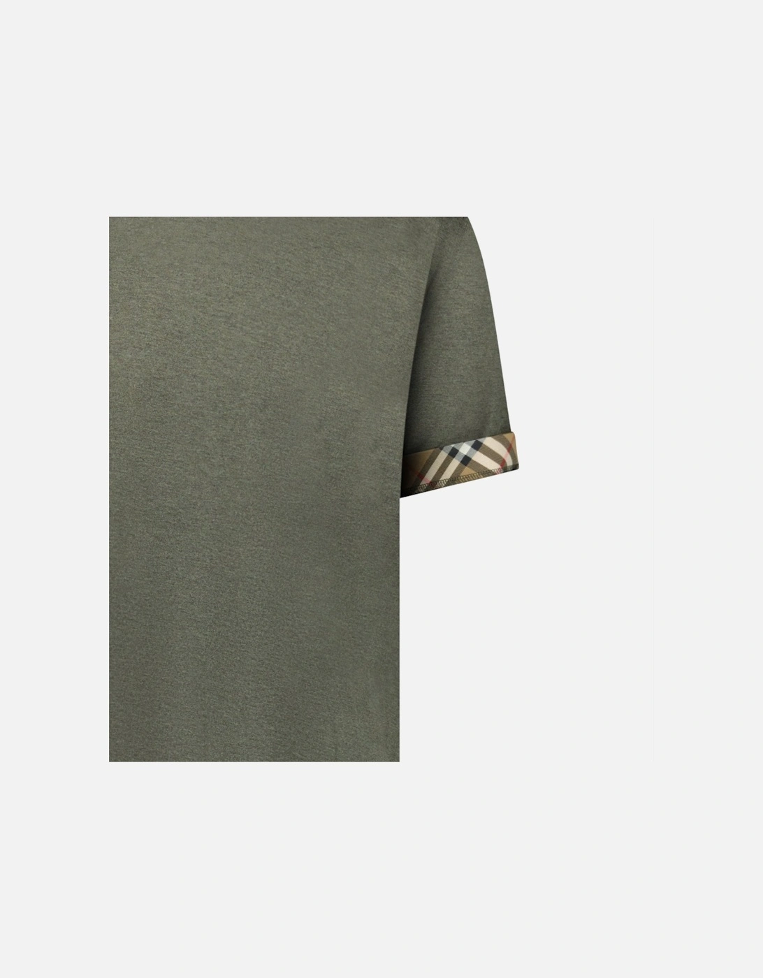 'Ellison' Organic Cotton Check Sleeve Dark Green
