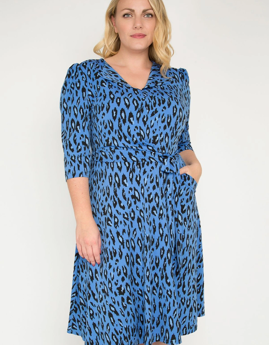 Revere Collar Midi Dress, 2 of 1