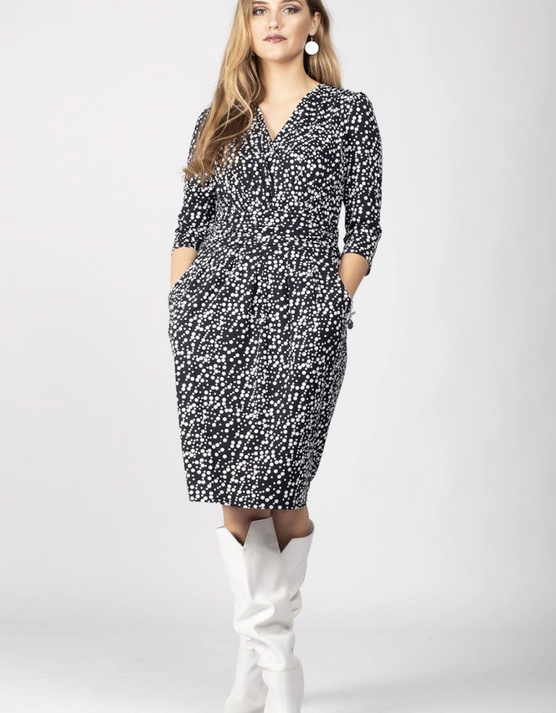 Wrap Front Shift Jersey Dress