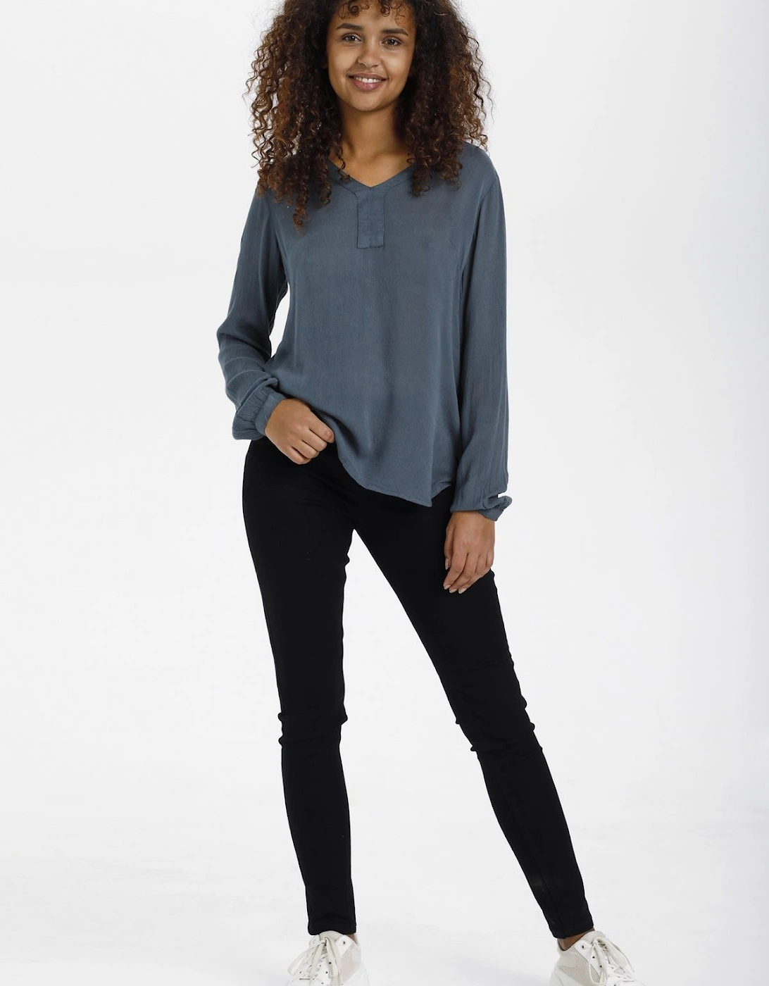 Amber V-Neck Long Sleeve Blouse, 2 of 1