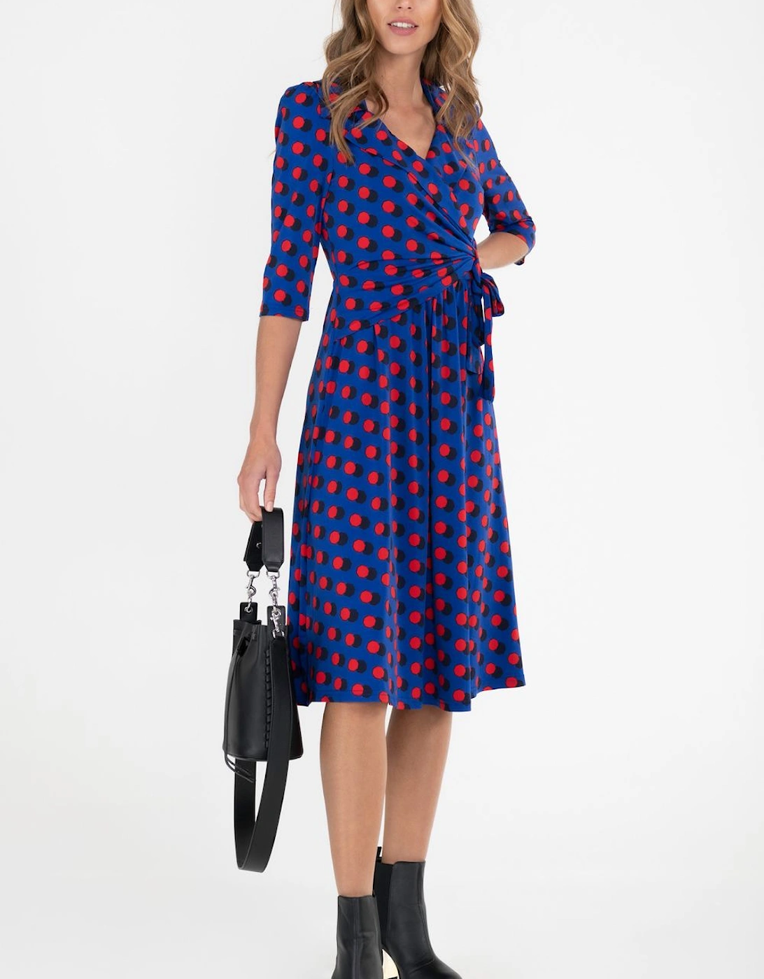 Print Wrap Shirt Jersey Dress, 2 of 1