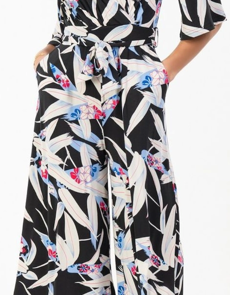 Cara Wrap Front Jersey Jumpsuit