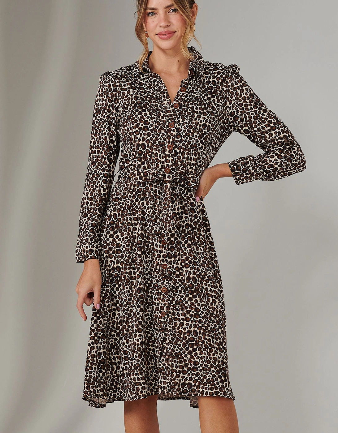 Susan Long Sleeve Shirt Dress, 2 of 1
