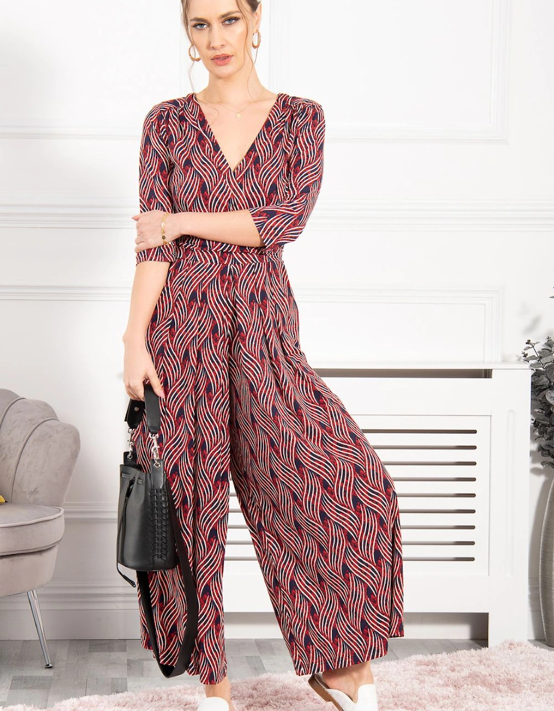 Samira V Neck Jumpsuit, 2 of 1