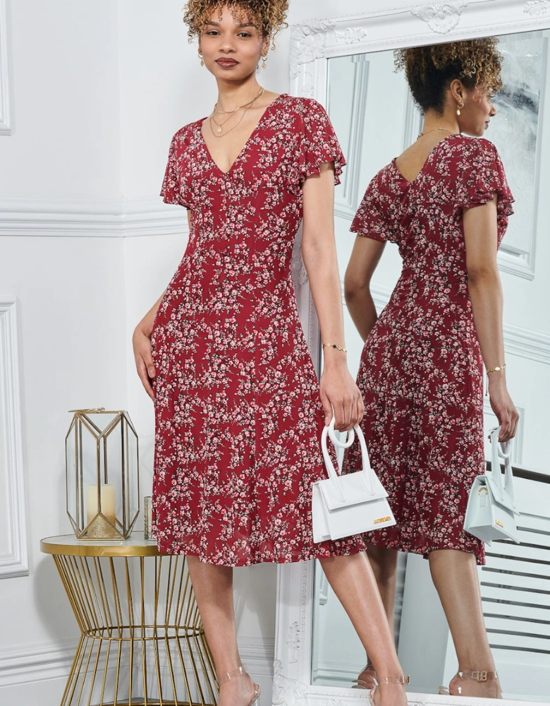 Stacy Cross Front Mesh Dress