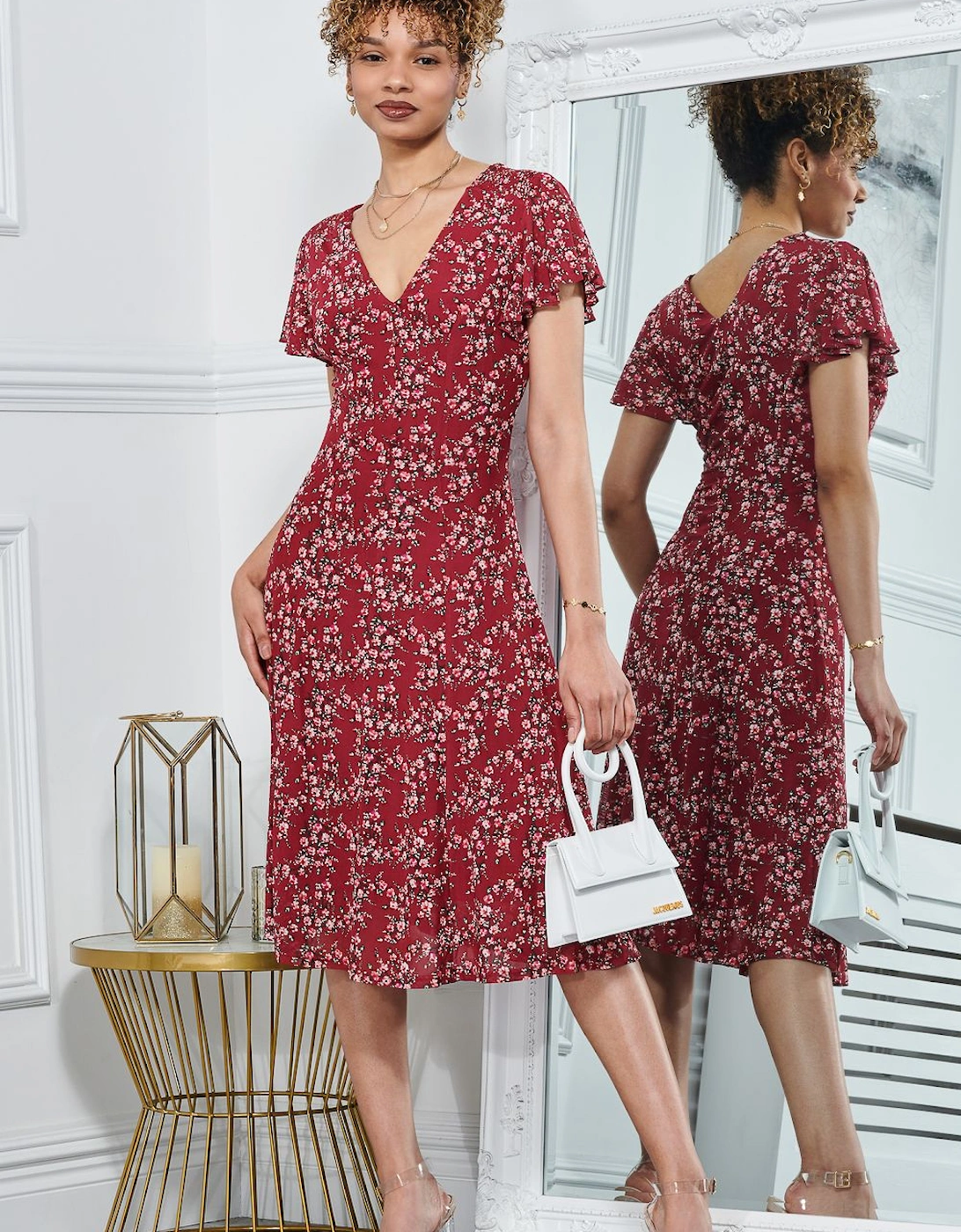 Stacy Cross Front Mesh Dress, 2 of 1