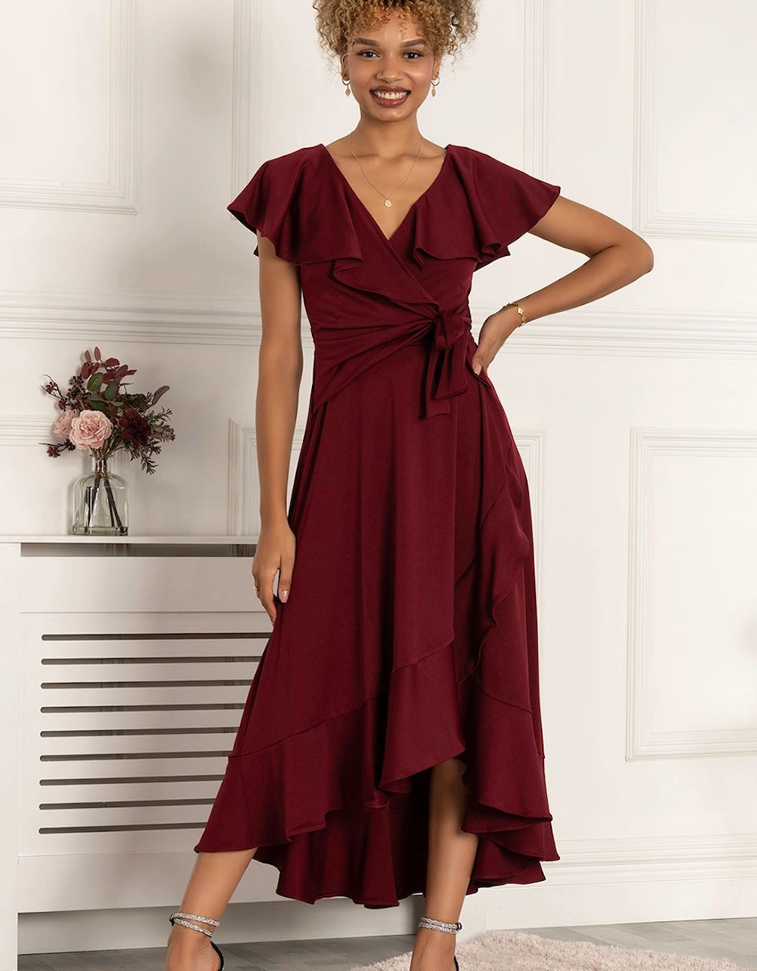 Priya Frill Dipped Hem Dress, 2 of 1