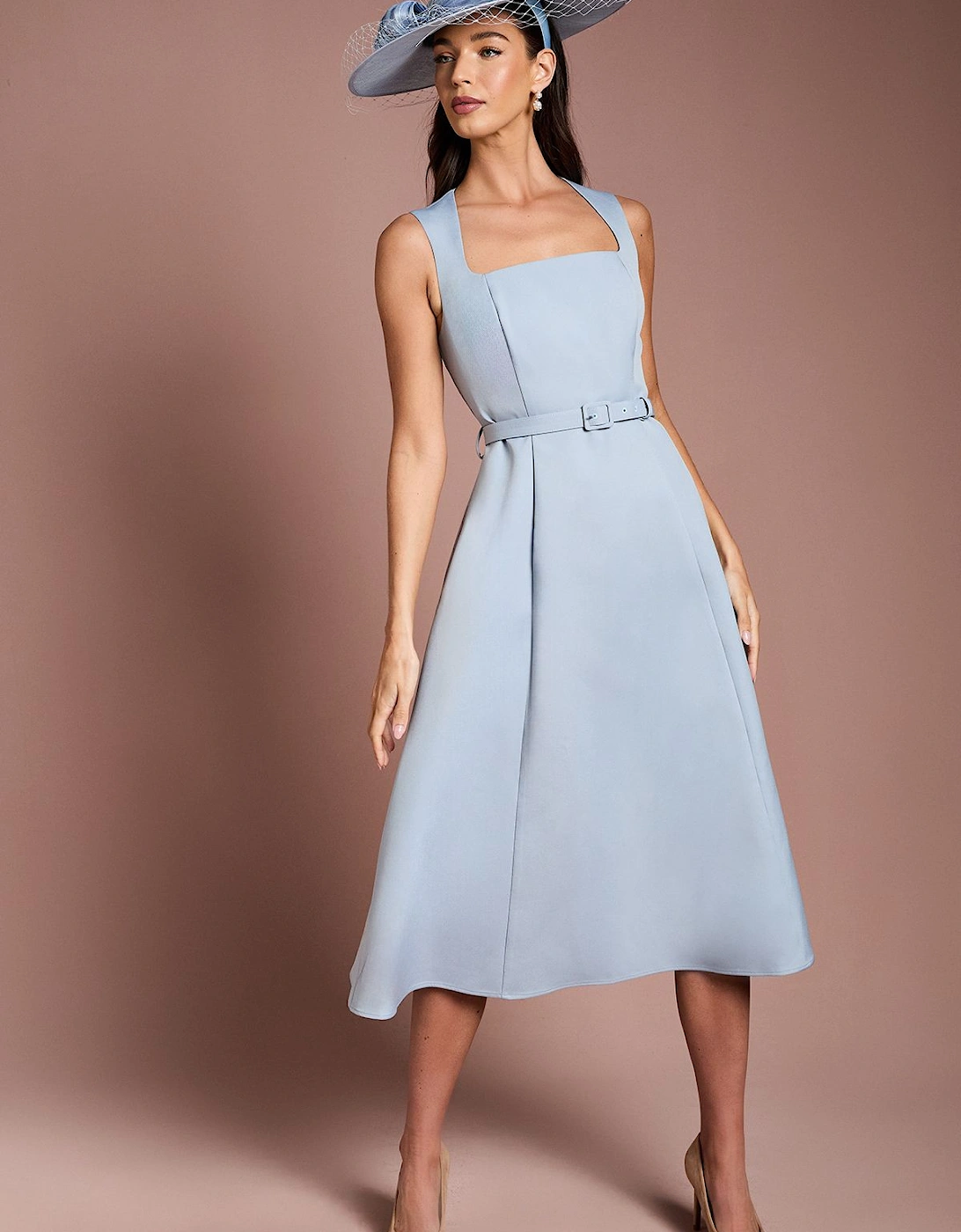 Lisa Tan Tailored Crepe Midi Dress, 2 of 1