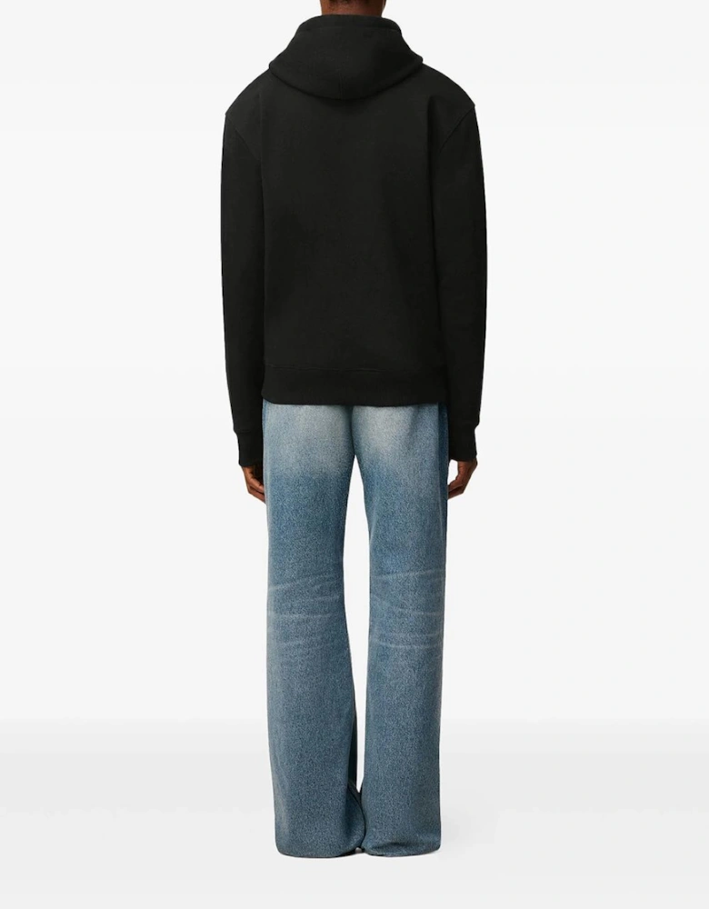 Heart Logo Hooded Sweatshirt Black