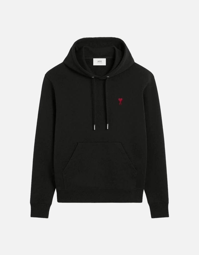 Heart Logo Hooded Sweatshirt Black