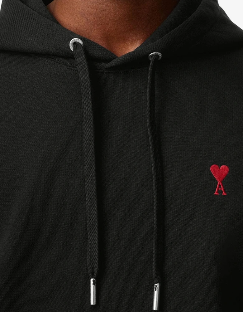 Heart Logo Hooded Sweatshirt Black