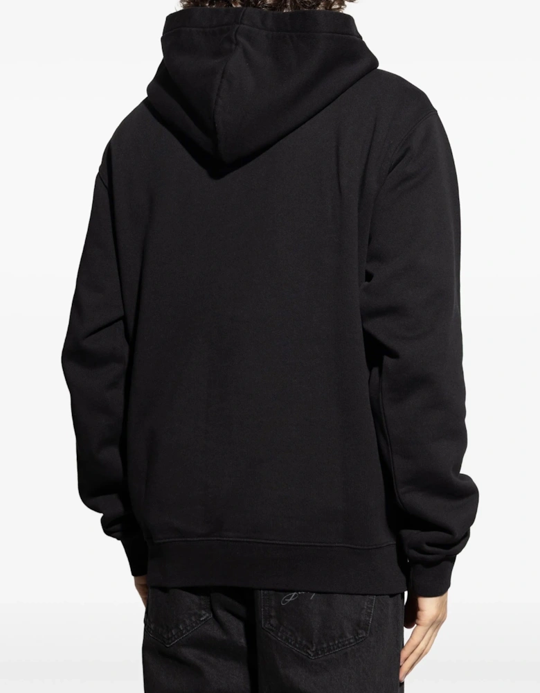 Gros Grain Hooded Sweatshirt Black
